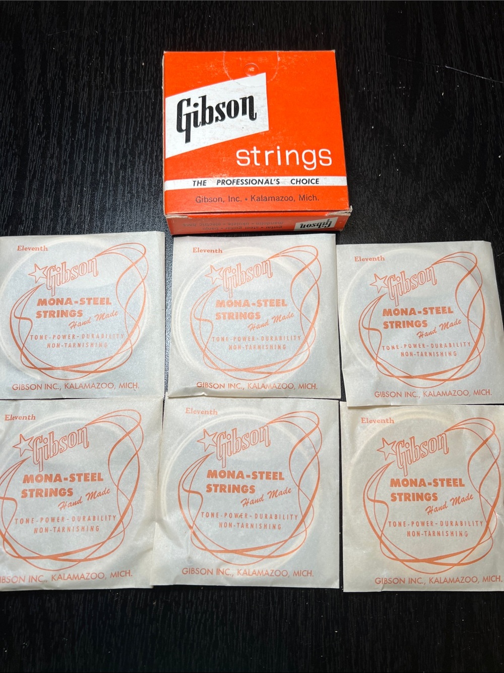 VTG 1950s Gibson 12-String Guitar 1/2 Dozen E, or 11th Guitar String Pack